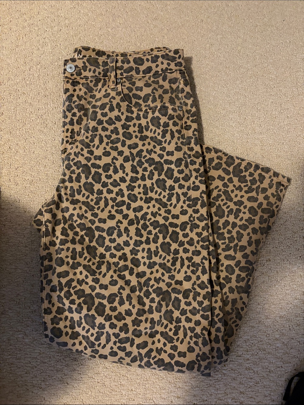 American Eagle Leopard Print Jeans